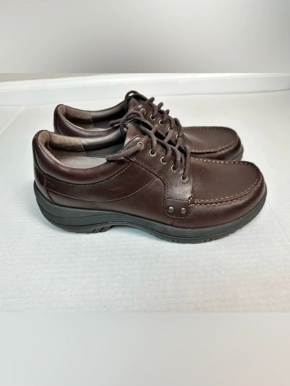 Dansko Mens Wyatt Brown Leather Dress Casual Shoes Size EU 42